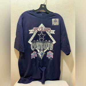 Vintage 90s Dallas Cowboys NFC Champs 1992 Football T Shirt XL Size